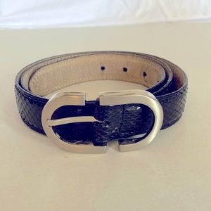 COPY - Genuine Snakeskin Belt Black XL